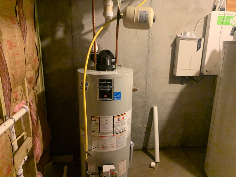 Gas water heater installation by Ironside Plumbing & Heating